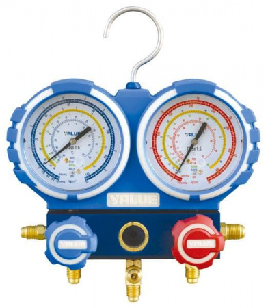КОЛЛЕКТОР VMG-2-R410A-B-03 манометрический, манометр 68мм, блистер, без шлангов
