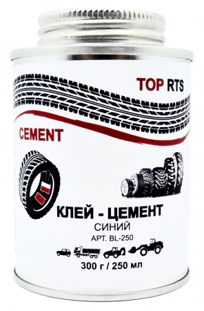 Клей-цемент «TOP RTS CEMENT», синий, 250мл, BL-250