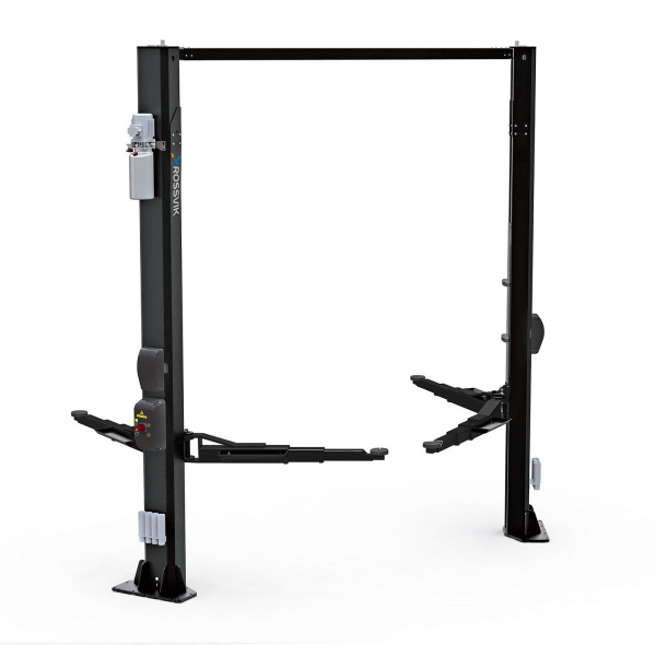 Автоподъемник двухстоечный ROSSVIK PRO V2-5.5L г/п 5.5т, 380В, с верхней синхронизацией. Серый